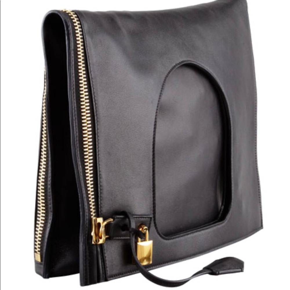 Tom Ford—Alice Leather & Padlock Zip Shoulder Bag